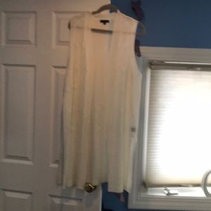 Casual cream long vest